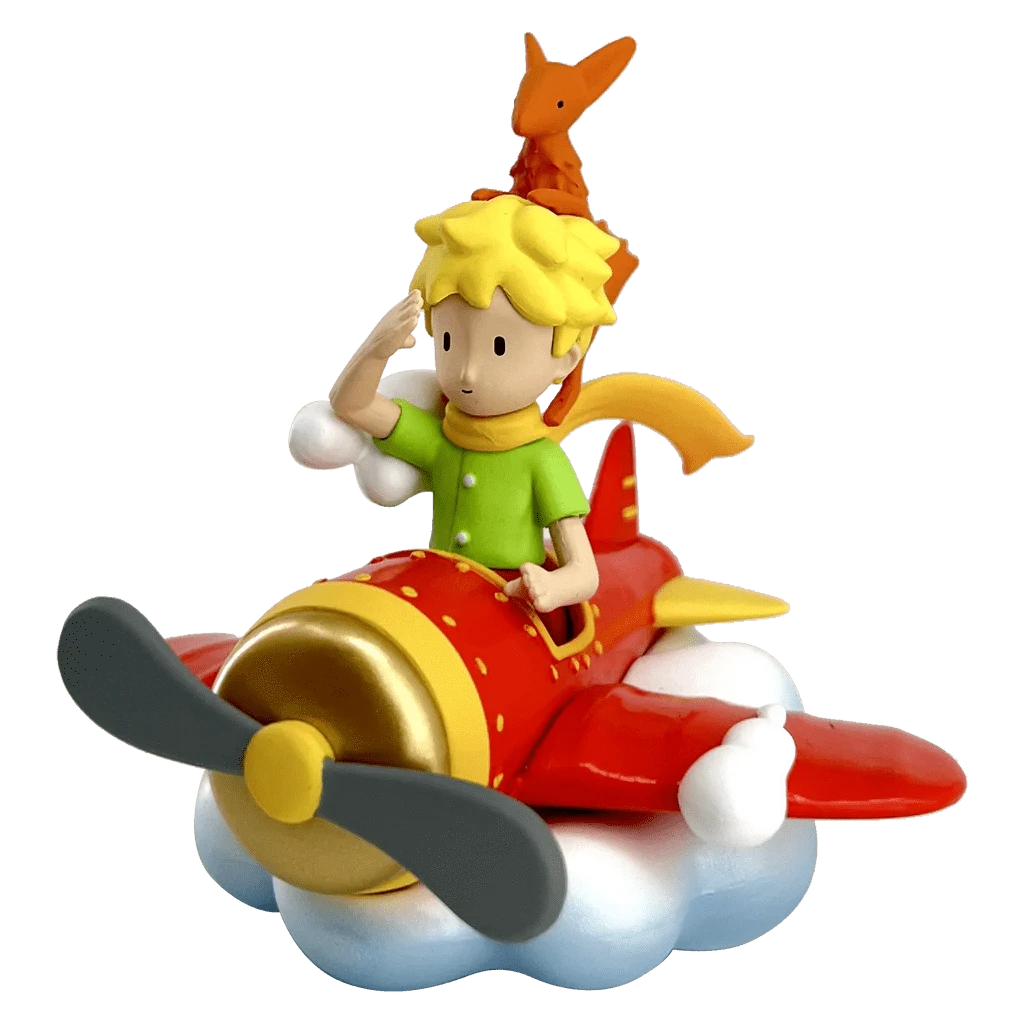 Figurine - Le petit Prince et le renard en avion