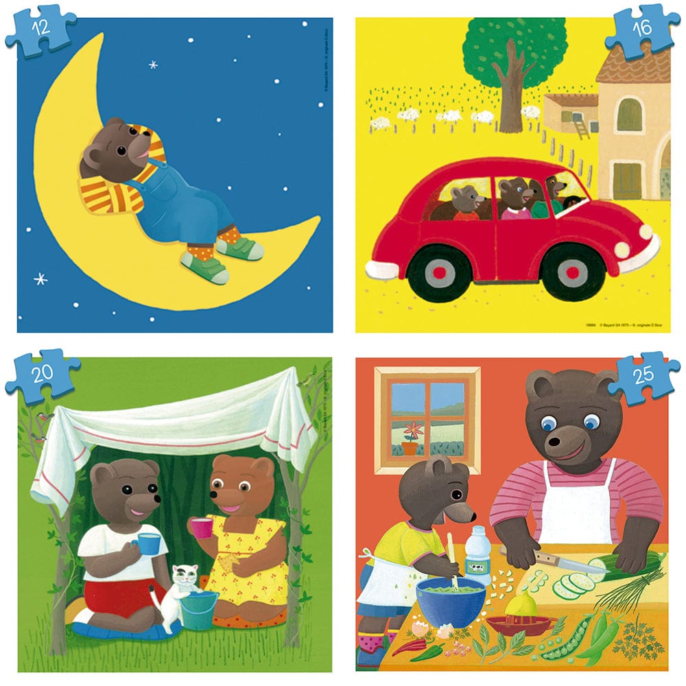 4 puzzles progressifs - Petit ours brun
