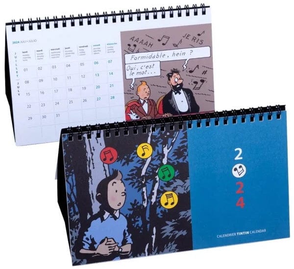 Calendrier de bureau 2024 Tintin