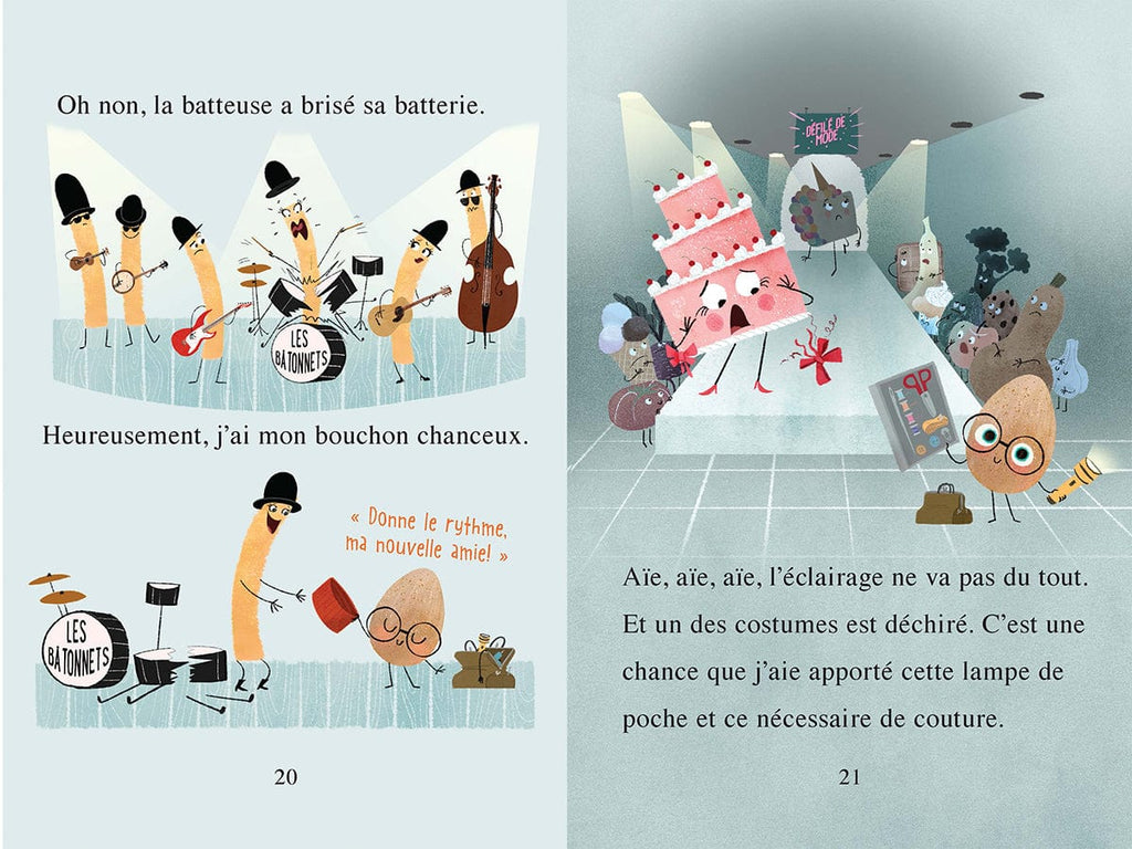 Je lis avec l'œuf modèle et le spectacle