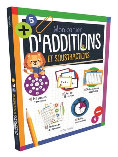 Mon cahier d'additions et de soustractions