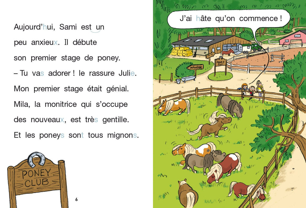 Sami et Julie font du poney