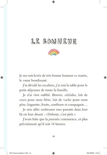 A quoi tu penses ? - Il n'y a pas d'âge pour les questions, il n'y a pas d'âge pour être philosophe