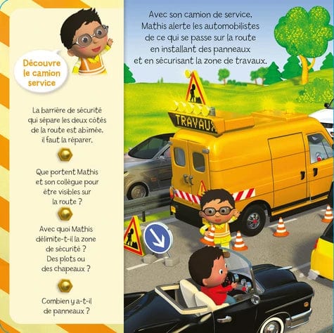 Découvre avec P'tit Garçon - Sur la route, la station-service, les pompiers, les voitures de course