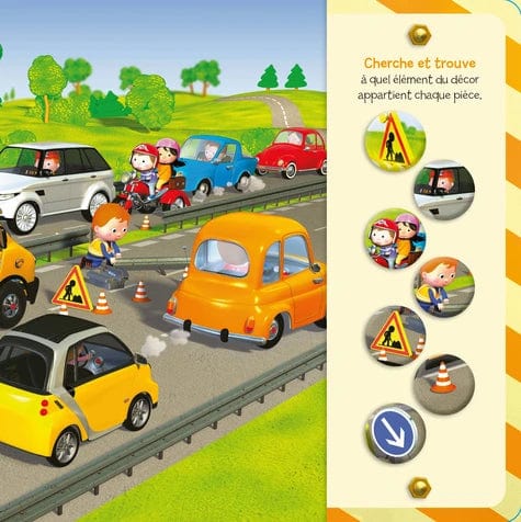 Découvre avec P'tit Garçon - Sur la route, la station-service, les pompiers, les voitures de course