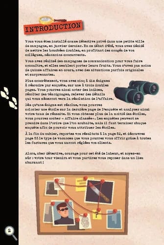 Cahier de vacances adultes - Enquêtes et mystères