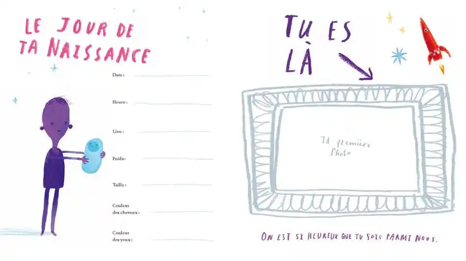 Ta vie sur Terre - Livre de naissance pour petits humains