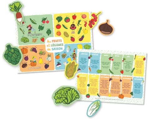 Ma première pochette d'aimants - Fruits et légumes de saison
