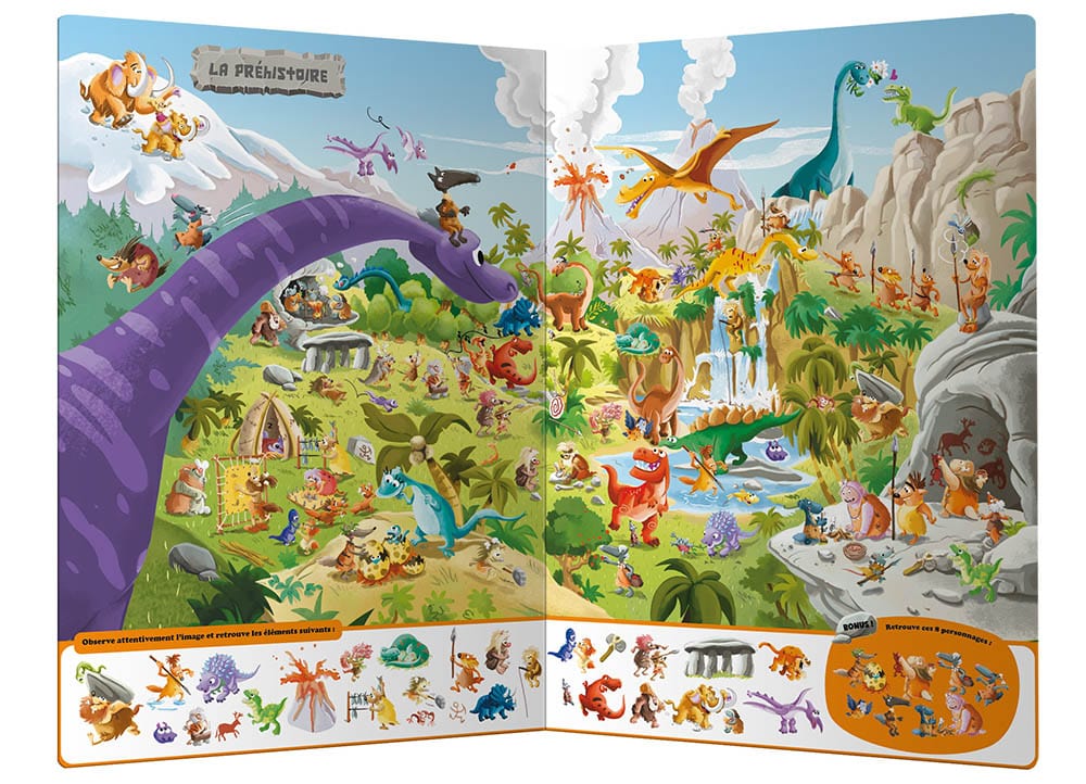 Cherche et trouve géant Loup - À travers le temps