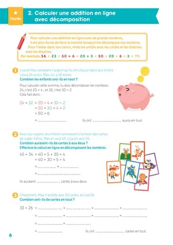 Cahier de calcul - Additions et soustractions