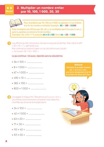 Cahier de calcul - Multiplications et divisions