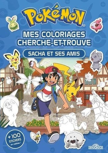 Pokémon - Mes coloriages cherche et trouve - Sacha et ses amis