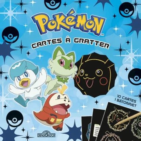 Pokémon - Cartes à gratter - Avec 10 cartes et 1 bâtonnet