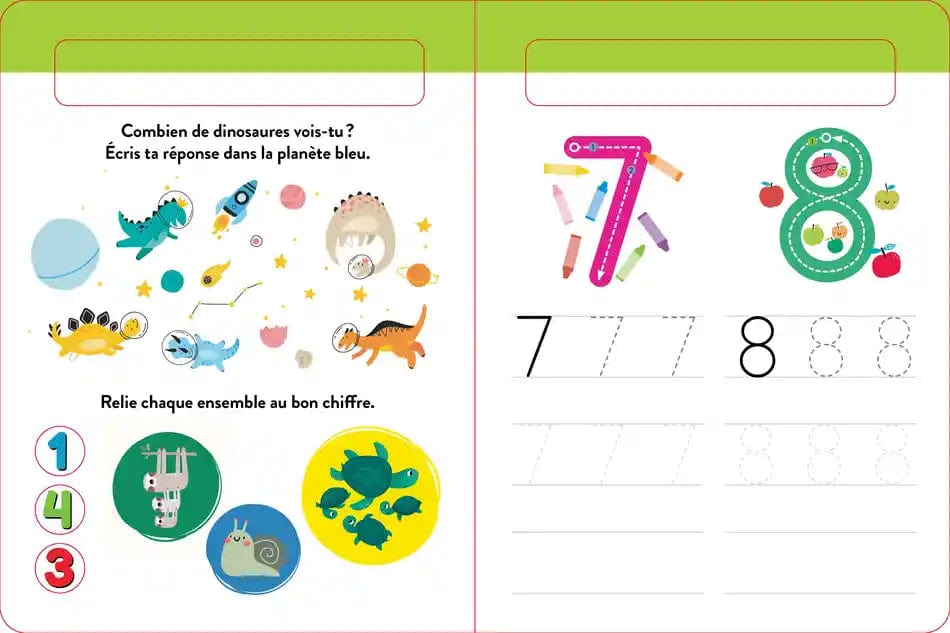 Les chiffres de 1 à 20 - Avec 1 crayon effaçable