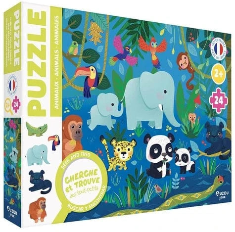 Puzzle cherche et trouve - 24 pièces - Animaux
