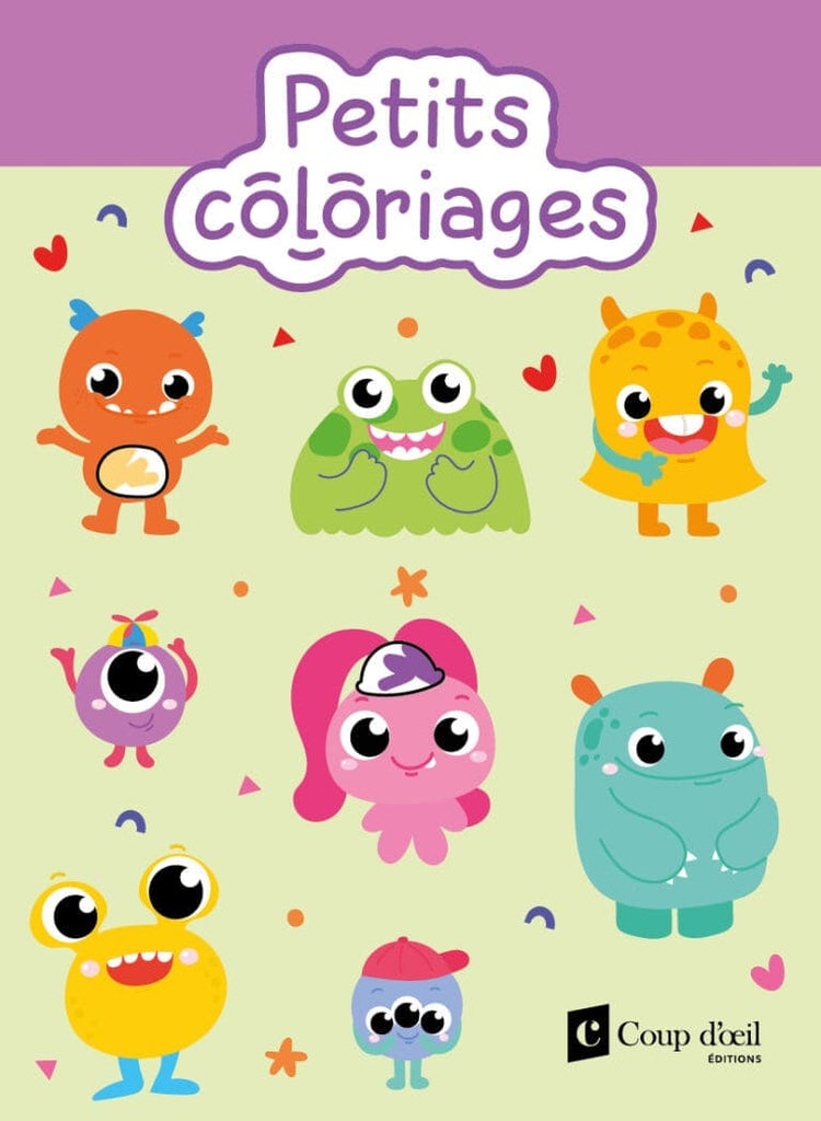 Petits coloriages avec 6 crayons - Monstres amusants