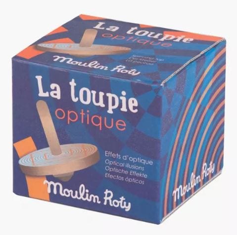 Toupie optique en bois