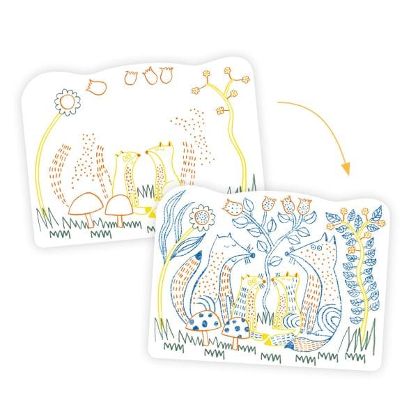 Coloriage - Familles des sous-bois