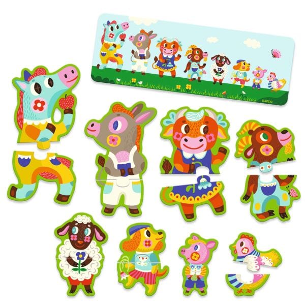Puzzle Duo - Grands et petits à la ferme