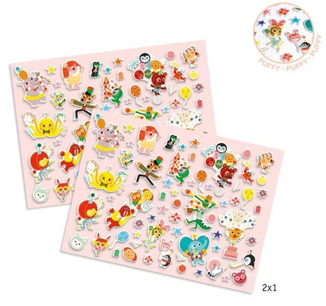 Gommettes en volume - La fête