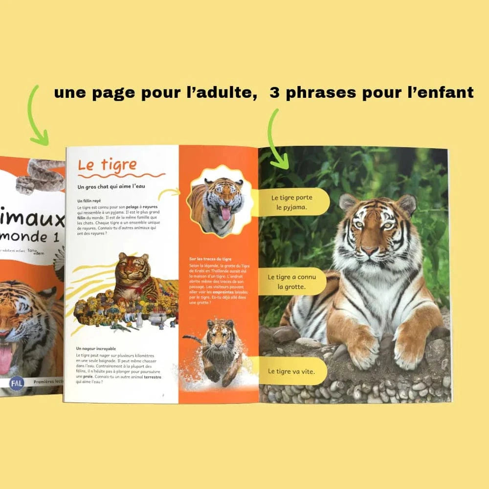 Facile à lire - Tandem - Animaux du monde 1 - niveau 1
