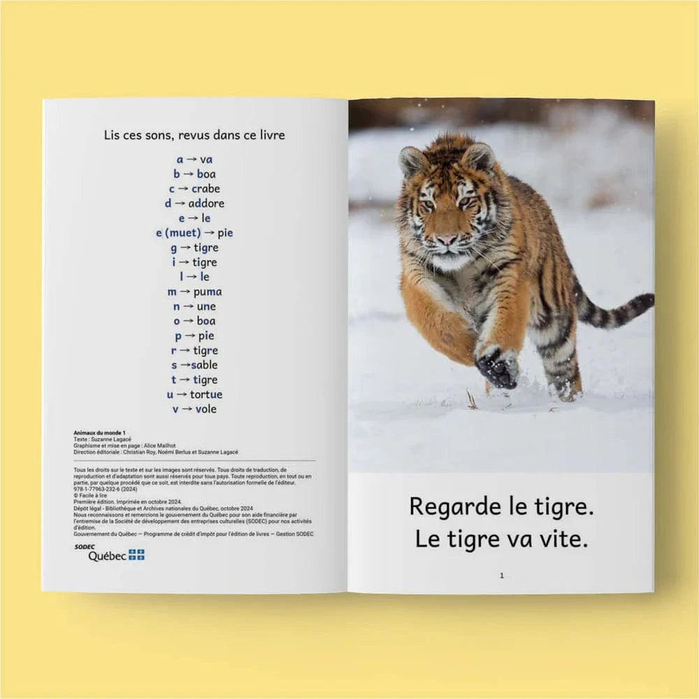 Facile à lire - Tandem - Animaux du monde 1 - niveau 1