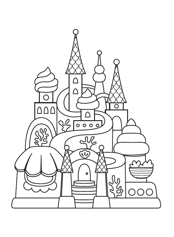 Petits coloriages avec 6 crayons - Monde féérique