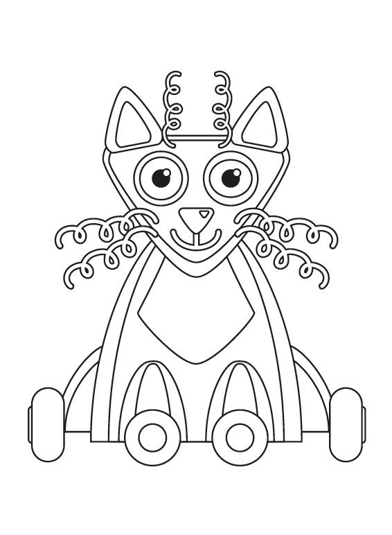 Petits coloriages avec 6 crayons - Robots