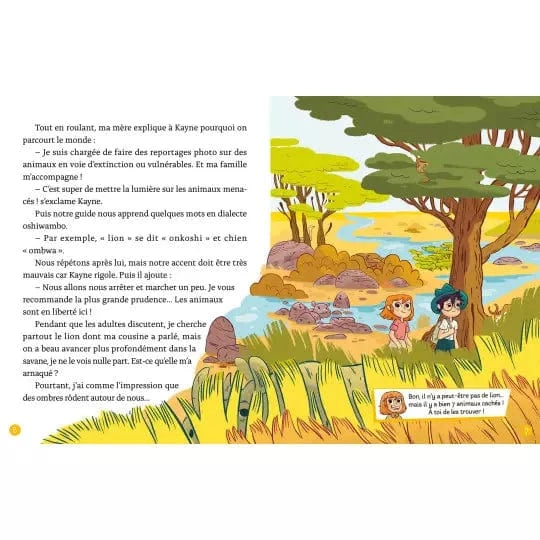 Mon roman énigme - Mission animaux - Aventures dans la savane