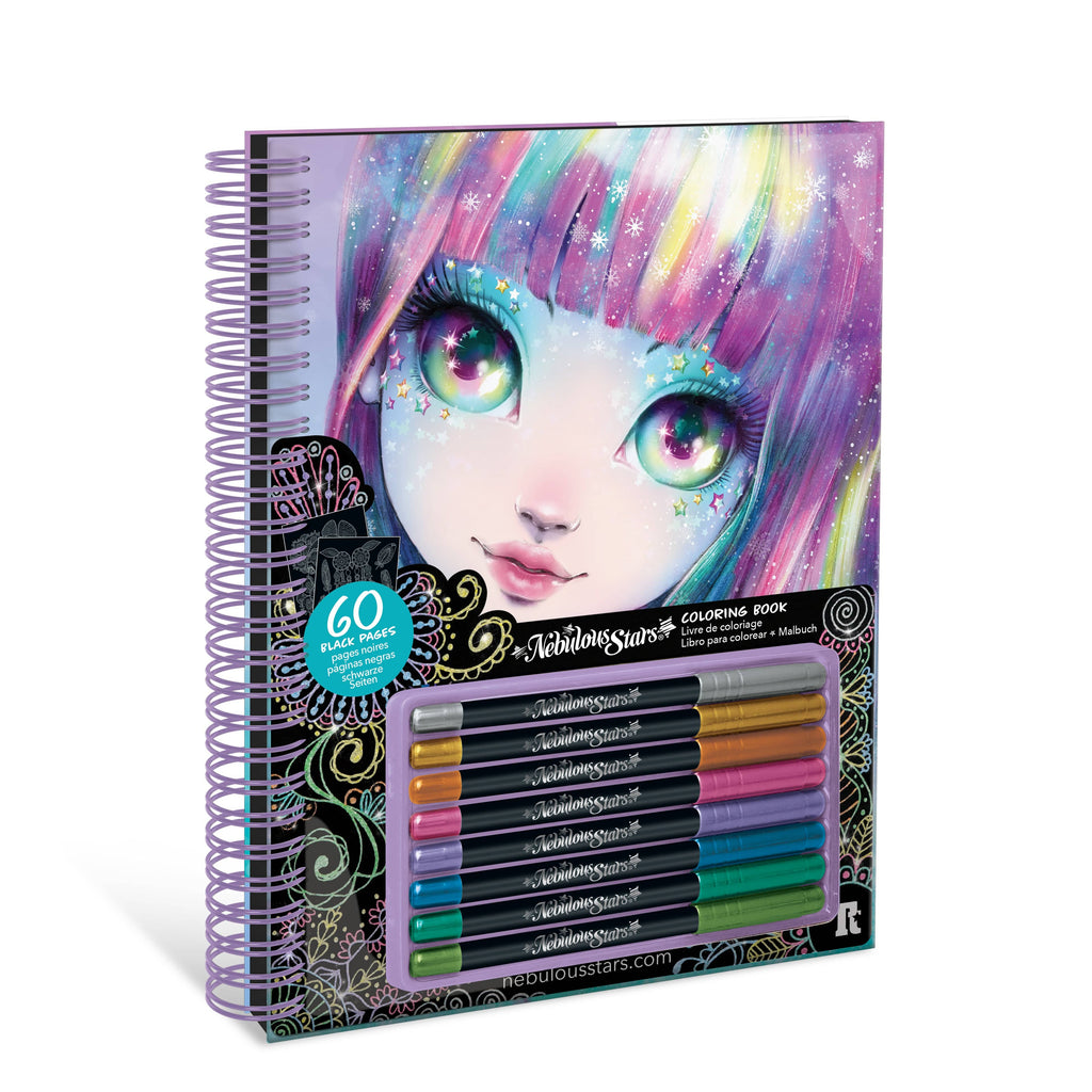 Nebulous Stars – Livre de coloriage à pages noires - Isadora