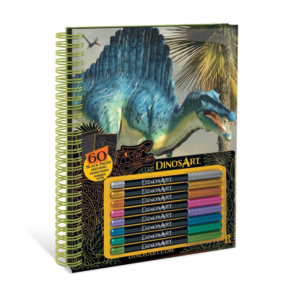Dinosart – Livre de coloriage à pages noires