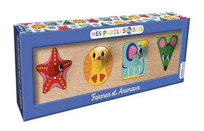 Mes puzzles en bois - Formes et animaux