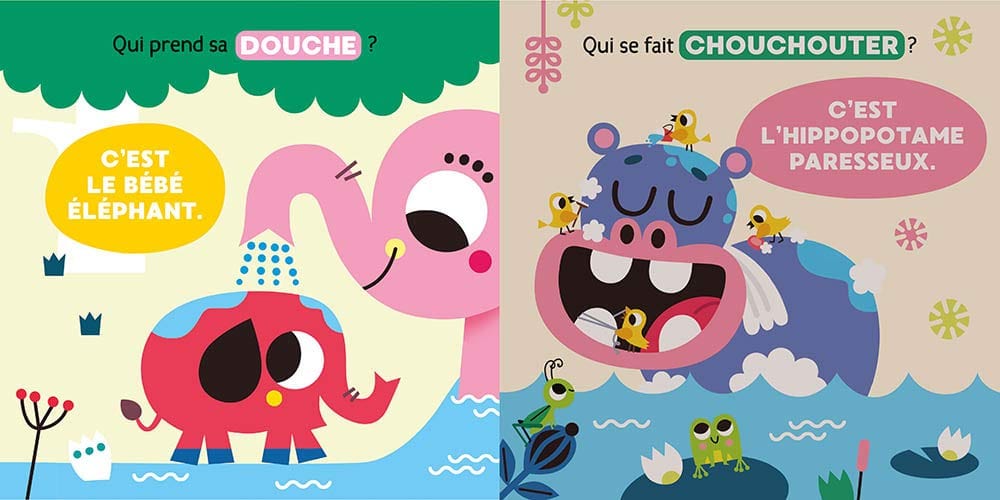 Livre de bain - La toilette des animaux