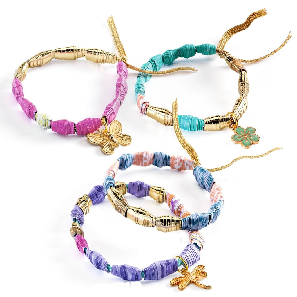 DIY - Perles de papier et bracelets à créer - Chics et dorés