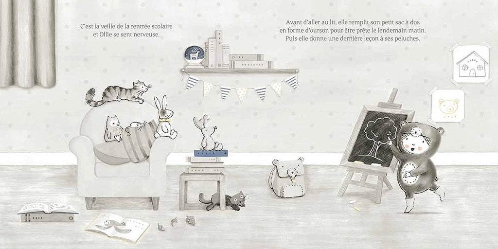 Le petit ourson à l'école