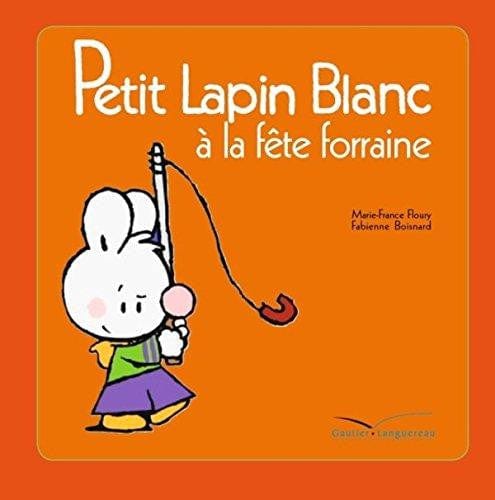 Petit lapin blanc à la fête foraine