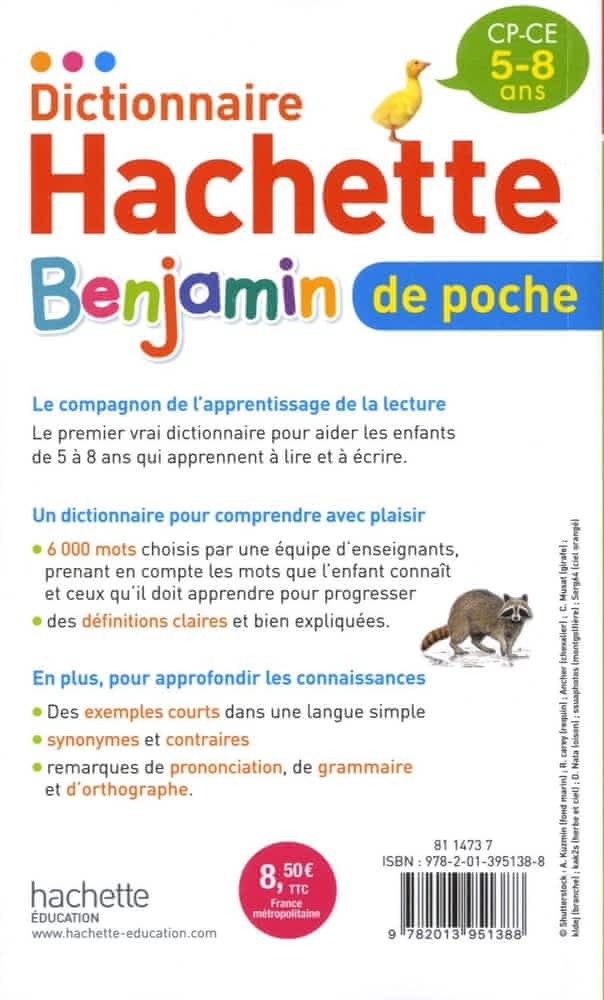 Dictionnaire Hachette Benjamin 5 - 8 ans (poche)