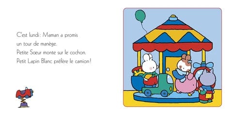 Petit lapin blanc passe une bonne semaine