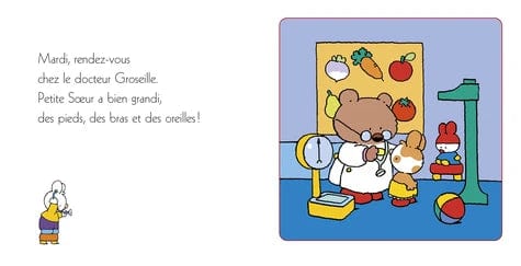 Petit lapin blanc passe une bonne semaine