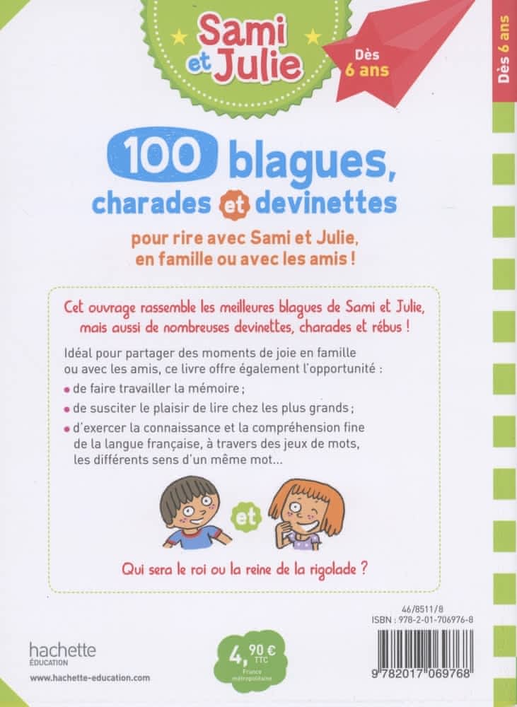 100 blagues, charades et devinettes avec Sami et Julie T01