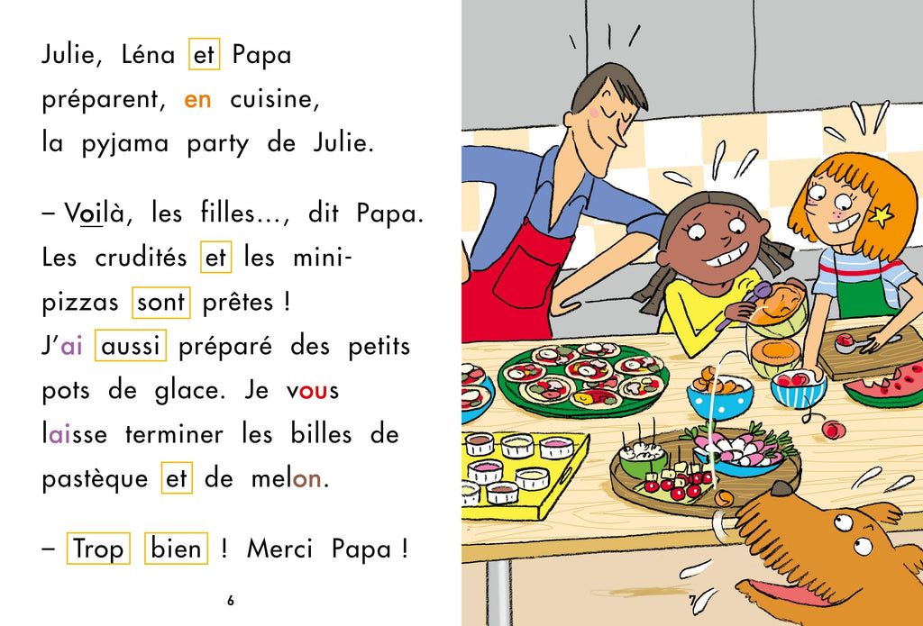 La pyjama party de Julie - Spécial DYS (dyslexie)