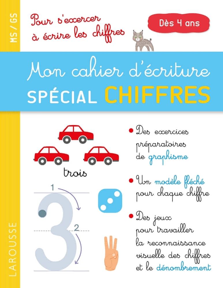 Mon cahier d'écriture: spécial chiffres