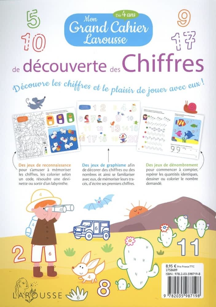 Mon grand cahier Larousse de découverte des chiffres