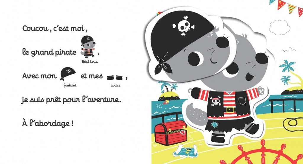 Bébé Loup joue à s'habiller