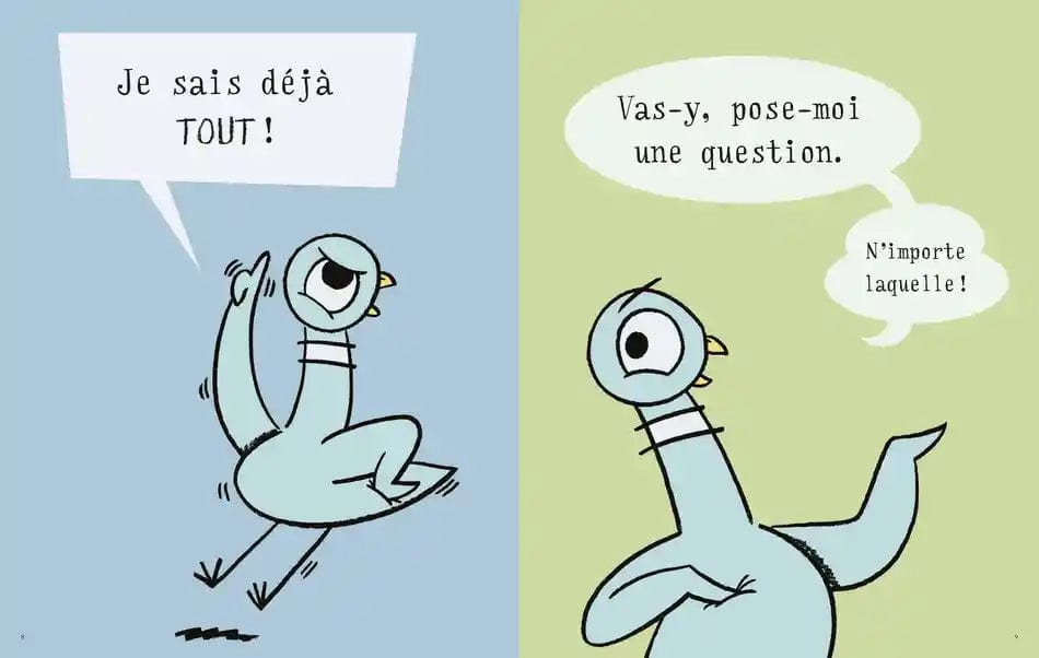 Le pigeon doit aller à l'école !