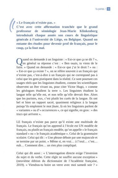 Le français n'existe pas