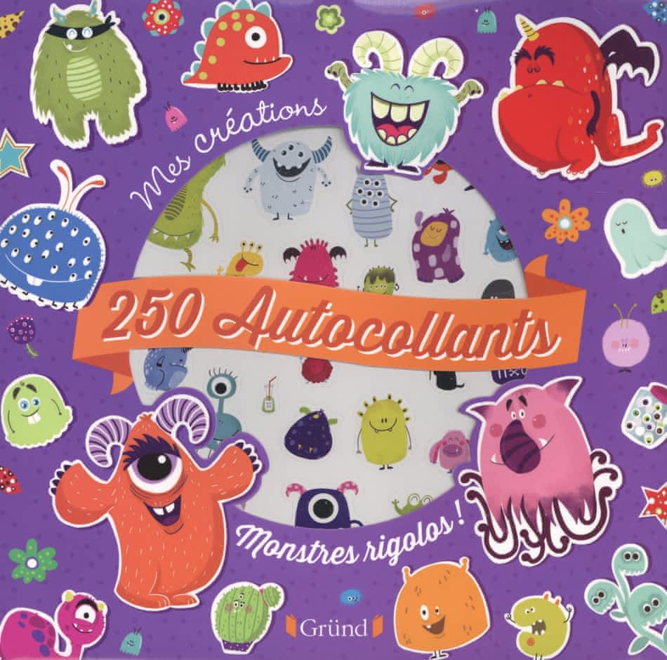 250 autocollants - Monstres rigolos !