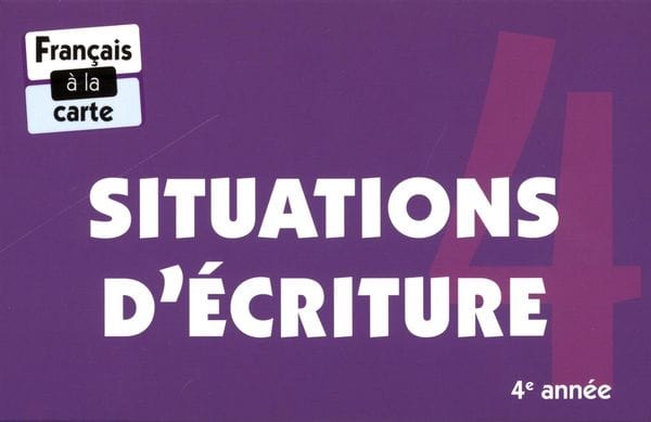 Cartes éclair - Situations d'écriture - 4e année