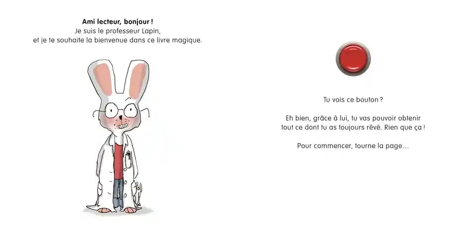 Le bouton magique du professeur lapin