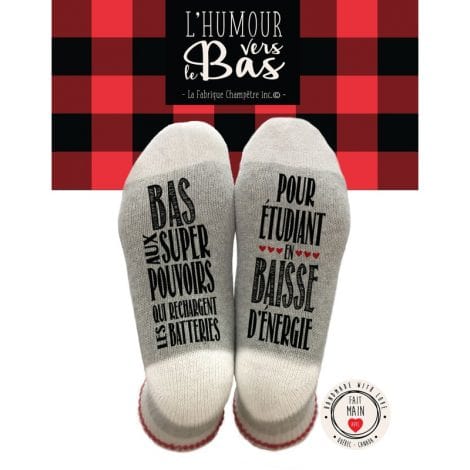 Chaussettes - Bas aux super pouvoirs pour réussir ses examens - Taille L